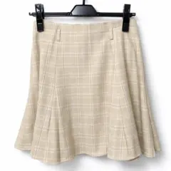 ミニスカート ベージュ チェック柄 M 量産型
