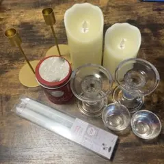 ライトキャンドルとホルダーセット　ウェルカムスペース