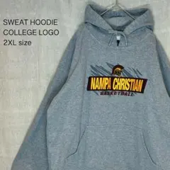 90S 古着 カレッジ スウェット パーカー ラグラン　グレー