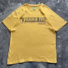 希少 HANG TEN ハンテン イエロー Tシャツ ロゴプリント 古着