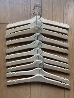 木製衣類ハンガー 10本セット
