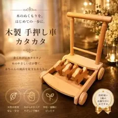 木製 手押し車 カタカタ 知育玩具　おもちゃのサムネイル
