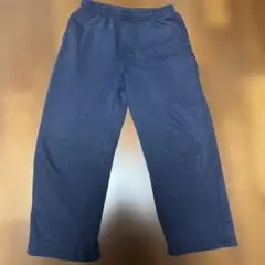 美品 ジーユー　ウォッシュドスウェットワイドパンツ　ネイビー　裏毛　ジョガー