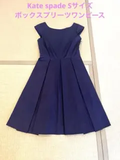 値下げ！kate spade ネイビー ひざ丈ワンピース 半袖