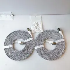 LANケーブル CAT8 5m 2本 Ankuly メッシュ フラット 超光速