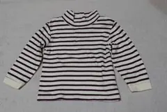 (41）無印良品 100cm ハイネック(ストライプ）