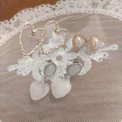 ハートピアス3点セット♡