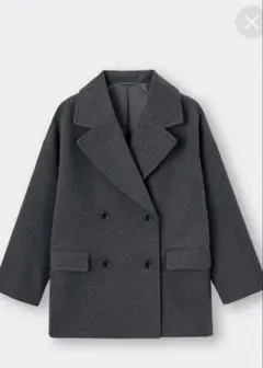 GUコージーメルトンハーフコート （DARK GRAY 08）