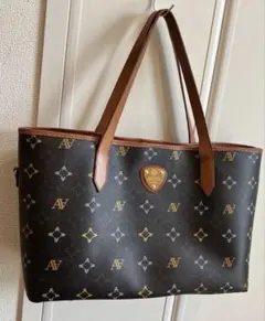 UGO VALENTINO トートバッグ ブラウン/レッド - メルカリ