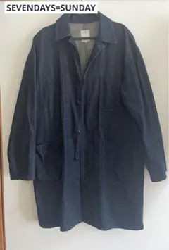 SEVENDAYS=SUNDAY ダークデニム ロングジャケット Mサイズ