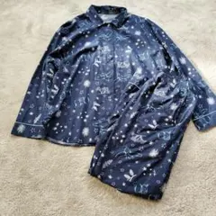 美品　ユニクロ　ダンボ　パジャマ　上下セット　S　ネイビー