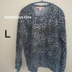 Rebellious One ヒョウ柄 長袖Tシャツ L
