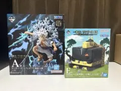 ワンピース　一番くじ　A賞　ルフィ　ギア5 魂豪示像　E賞　カク　小物入れ
