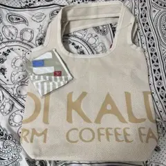 KALDI ロゴ入りベージュキャンバストートバッグ