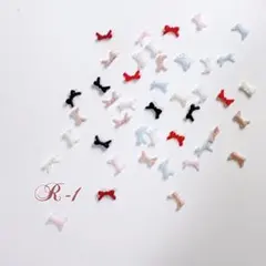 ♡増量中♡ネイルパーツ　極ミニ　リボン　ピンク　まとめ売り　白　デコ30p