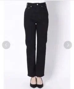 ストレッチブラックフレアデニム　アングリッド