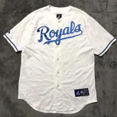 Majestic MLB ロイヤルズ ムスタカス #8 ゲームシャツ 50 青 - メルカリ