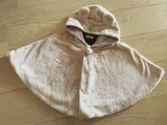 ミキハウス　ベビーポンチョ　くま耳70〜90