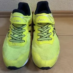 asics イエロー スニーカー ベルクロ付き