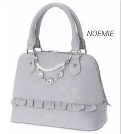 NOEMIE ノエミー モノグラムエンボス２WAYハンドバッグ グレー