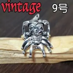 ★ジョーカー❗ピエロリング❗シルバーリング❗9号★レトロ★新品★