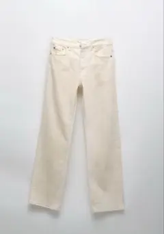 【ZARA】 STRAIGHT-LEG ミッドライズ デニムパンツ