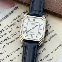 80s Vintage Seiko Tank Exceline 薄型 腕時計のサムネイル