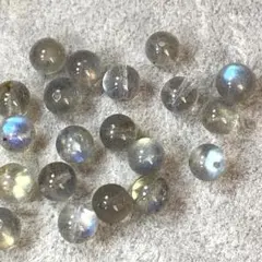 TZ421-5半額以下レインボーシラーグレームーンストーン　天然石ビーズセット