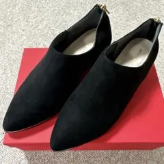 ORiental Traffic 黒スエードポインテッドトゥパンプス