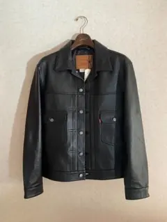 リーバイスPREMIUM BLACK LEATHER JACKET Mサイズ