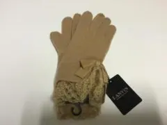 値下げ【新品】LANVIN ベージュ 素敵な手袋★羊革リボン付き