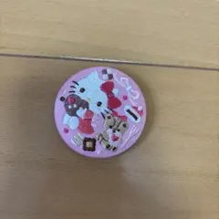 ハローキティ 刺繍缶バッジ ピンク