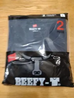 ビーフィー 2枚組 ネイビー紺 メンズ ユニセックス Tシャツ 半袖 Ｌ