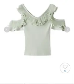 SNIDEL フリルプリーツニットプルオーバー