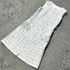 定価14万✨ルネ TISSUE ツイード ノースリーブ パールスライダー 34