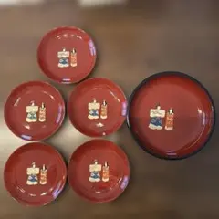 ひな祭り　菓子器・めいめい皿5枚セット