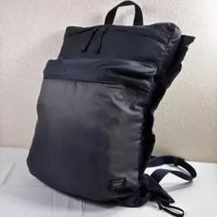 ほぼ未使用品 PORTER ポーター ボックスチェック リュック バックパック黒 ほぼ未使用品 PORTER ポーター ボックスチェック リュック バック
