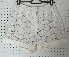31 Sens de mode レースショートパンツ ホワイト