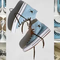 【美品】 Stussy × Converse CHUCK 70 SKY BLUE