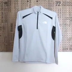 美品 ノースフェイス　ジップシャツ　アウトドア　フライトシリーズ　ライトグレー