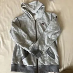DOUBLE.B グレー フード付き パーカー