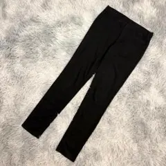 『UNIQLO』ユニクロ　スキニーパンツ　スリム コットン 綿　ウエストゴム 黒