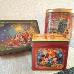 ディズニー　クリスマス　2023　2024　空き缶　お菓子缶