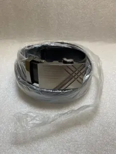 ブラックレザーベルト クロスラインデザイン