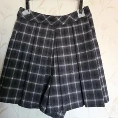 olivedeolive　キュロットスカート　F　ブラック　黒　チェック