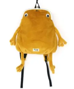 【新品未使用】ジムマスター カエル　がまぐちリュック　イエロー　ボア素材