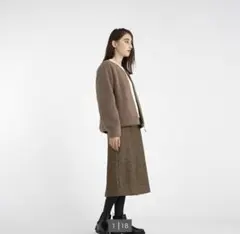 ウールブレンドナロー ミディアムスカート