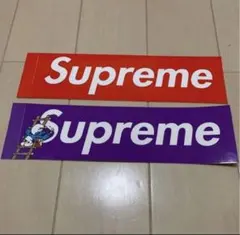 新品　20AW supreme Boxlogo×smarfsステッカー2枚セット