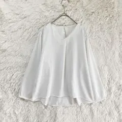 マルレーヌジョベル/長袖ブラウス/M/Vネック オフィス シンプルのサムネイル
