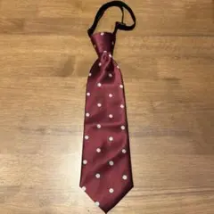 MHA バーガンディ ドット柄 ネクタイ